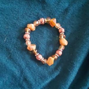 Orange beaded bracelet